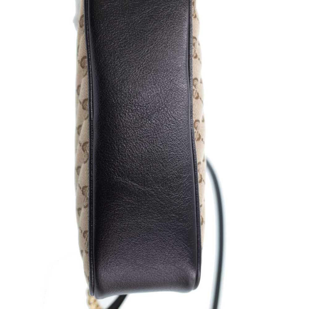 Gucci GG Marmont Quilted Small Shoulder Bag Beige x Black - Picture 4 of 4